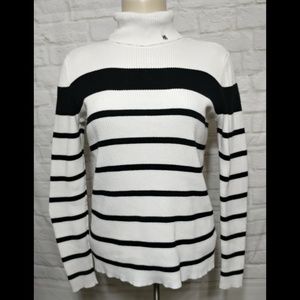 Lauren Ralph Lauren White Turtleneck LS Top Small